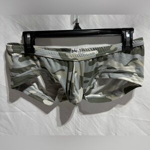 Men's N2N Camouflage Low-Rise Briefs - Green/Gray Camo